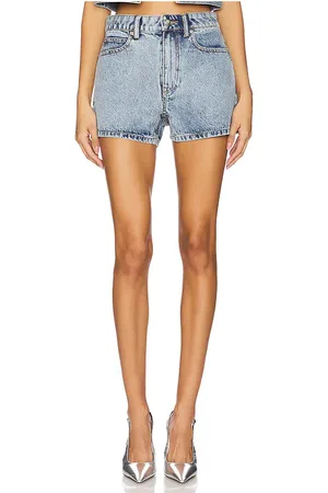 Alexander Wang All Over Clear Bead Hotfix Shorty in Blue. - size 23 (also in 25)