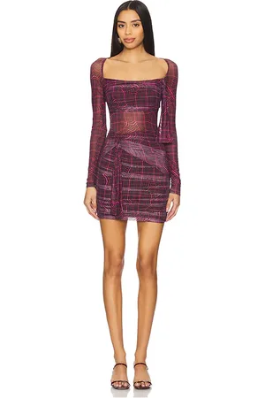 AFRM Kylie Dress in Mauve. - size L (also in M, S, XL, XS, XXL)