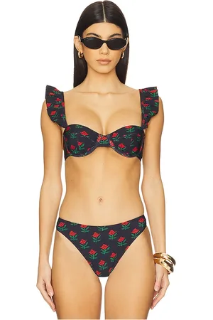 Rhode Bisou Bikini Top in Black. - size L (also in M)