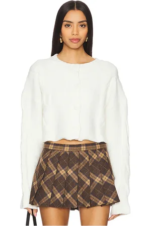 SNDYS Laine Cable Cardigan in White. - size S (also in XS, XXL)