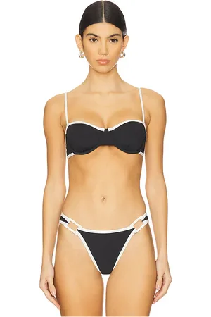 Solid Jordana Bikini Top in Black. - size L (also in XL)