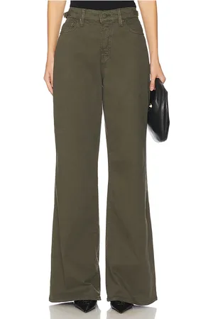 GOOD AMERICAN Twill Good Ease With Adjustable Tabs in Olive. - size 10 (also in 16, 18, 20, 22, 24)