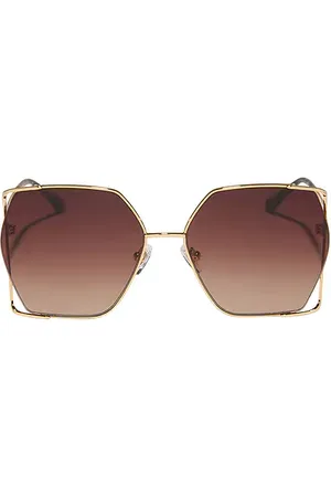 DIFF EYEWEAR Donna IV Sunglasses in Brown.