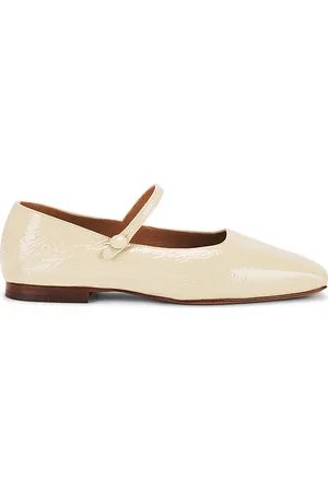 Mansur Gavriel Square Toe Mary Jane Flat in Cream. - size 36 (also in 37, 39, 41)