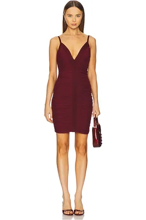 Hervé Léger The Andrea Dress in Burgundy. - size L (also in M, XS)