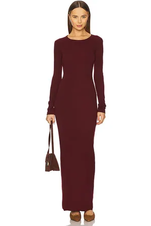Cotton Citizen X REVOLVE Verona Crewneck Maxi Dress in Burgundy. - size M (also in S, XS)