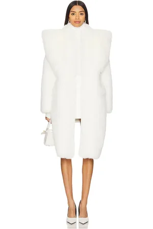 Adrienne Landau The Renaissance Faux Fur Coat in White. - size M (also in S)