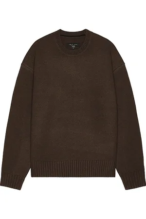 RAG&BONE Clarkson Crew Sweater in Brown. - size L (also in M, XL/1X)