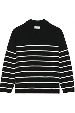 Saturdays NYC Mole Yarn Stripe Skipper Knit Polo in . - size L (also in M, S, XL/1X)