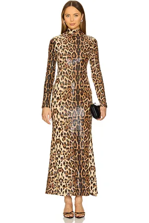 Runaway The Label Saylor Maxi Dress in Brown. - size S (also in XS)
