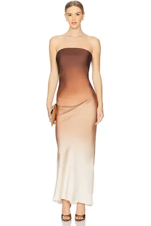 ROCOCO SAND Strapless Maxi Dress in Brown. - size L (also in M, S, XL, XS, XXS)
