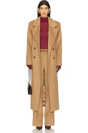 SER.O.YA Leche Wool Coat in Tan. - size L (also in M, XL, XS)