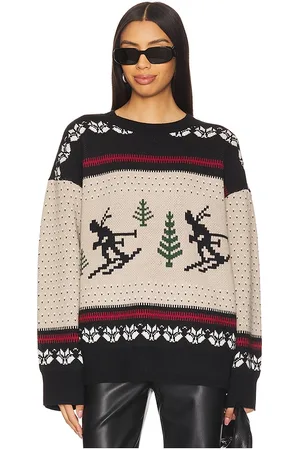 Lovers And Friends Theo Fairisle Sweater in Black. - size L (also in M, S, XS, XXS)