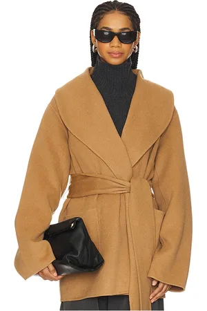 SER.O.YA Dulcetta Wool Coat in Tan. - size M (also in XL)