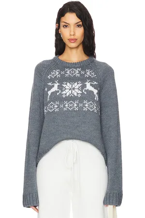 Lovers And Friends Leo Fairisle Sweater in Grey,White. - size L (also in M, S, XS)