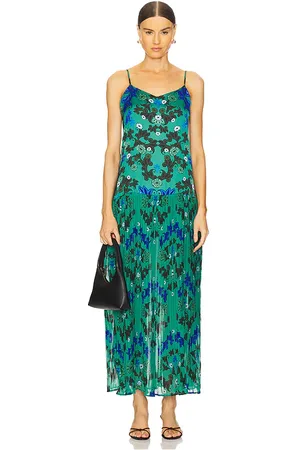 Agua Bendita X REVOLVE Itsel Maxi Dress in Dark Green. - size L (also in M, S, XS)