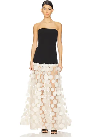 Bronx and Banco Harper Strapless Gown in Black,Cream. - size L (also in M, XL)