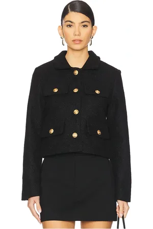 BLANK NYC Cropped Shacket in Black. - size L (also in M, S, XS)