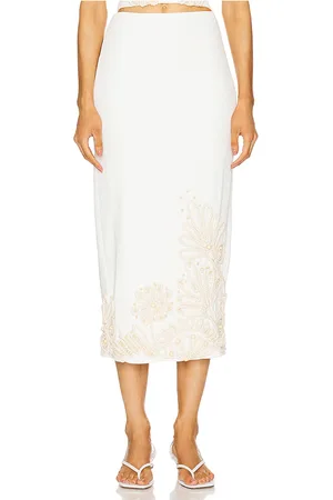 PATBO Dune Knit Skirt in White. - size 2 (also in 6)