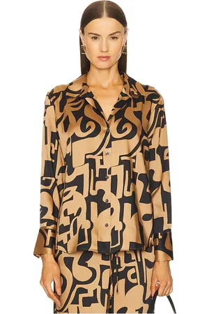 Rails Ledger Button Down Top in Tan. - size L (also in S, XL, XS)