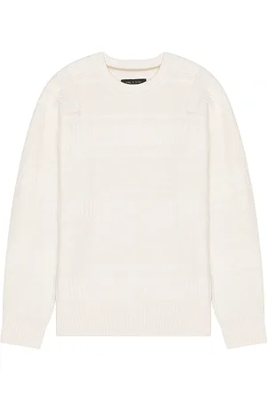 RAG&BONE Colton Wool Crew Neck Sweater in Cream. - size L (also in M, XL/1X)