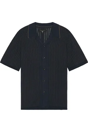 RAG&BONE Harris Camp Shirt in Blue. - size L (also in M, S, XL/1X)