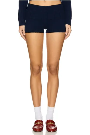 Frankies Bikinis Estelle Cloud Knit Short in Blue. - size M (also in XS)