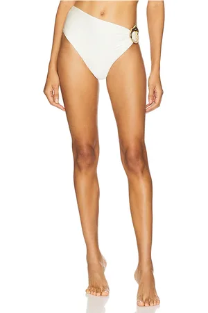 PATBO Jersey Sands Metallic Stone Bikini Bottom in White. - size L (also in M, XS)