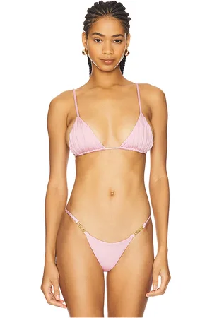 Cin Cin Era Ruched Triangle Top in Pink. - size L (also in M, S, XL, XS)