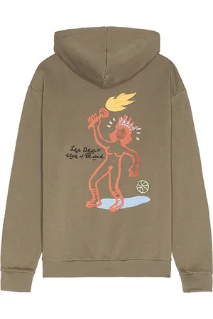 Les Deux Luca Hoodie in Brown. - size L (also in M, S, XL/1X)