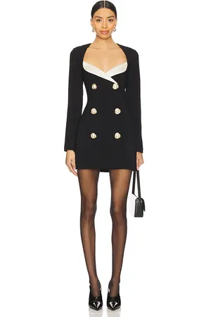 MAJORELLE Alexandra Mini Dress in Black. - size S (also in XL, XS)