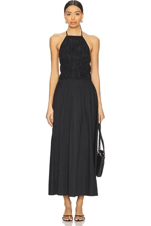 Solid Meria Dress in Black. - size L (also in M, S, XL, XS)