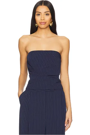 The Sei Pleated Bustier Top in Navy. - size 2 (also in 4)
