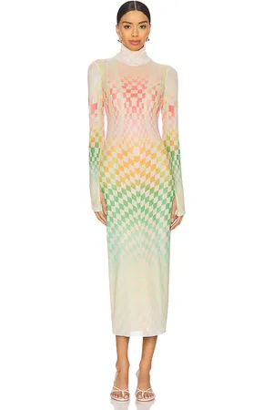 AFRM Shailene Midi Dress in Yellow. - size L (also in S, XL)