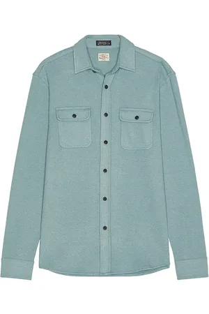 Faherty Legend Sweater Shirt in Green. - size L (also in M, S, XL/1X)