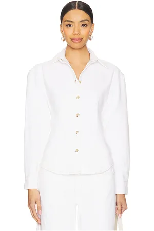 Frame The Sculpted Shirt in White. - size 0 (also in 10, 12, 14, 16, 2, 4, 6, 8)