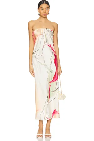 MISA Thara Dress in Ivory. - size L (also in M, S, XL, XS)