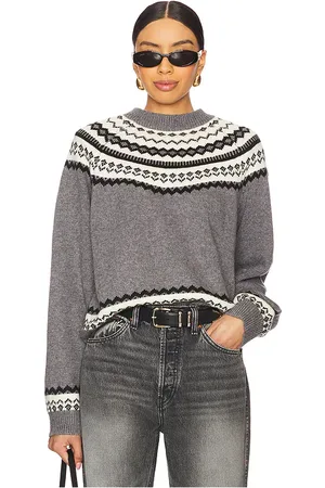 Tularosa Kiva Fairisle Sweater in Grey. - size L (also in M, S, XS)