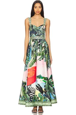 ALICE+OLIVIA Fia Structured Midi Dress in Green. - size 0 (also in 4)
