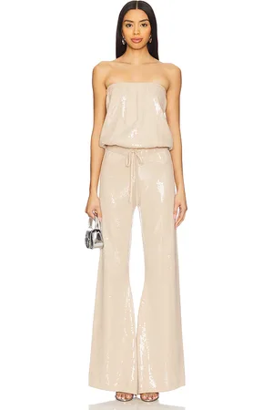Retrofete Allie Jumpsuit in Metallic Neutral. - size L (also in S, XS)