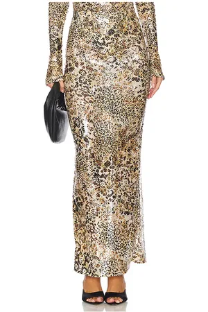 LAPOINTE Sequin Pencil Skirt in Brown. - size 0 (also in 4, 6)