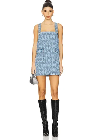 GCDS Monogram Denim Pocket Dress in Blue. - size M (also in XS)