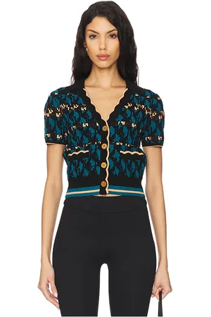 Diane von Furstenberg Lucine Sweater in Teal,Black,Blush. - size S (also in XS)