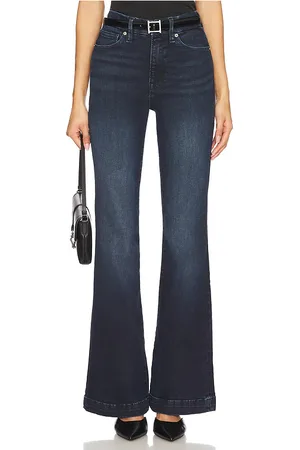 GOOD AMERICAN Always Fits Good Legs Flare Trouser in Blue. - size 14-18 (also in 28-32, 6-12)