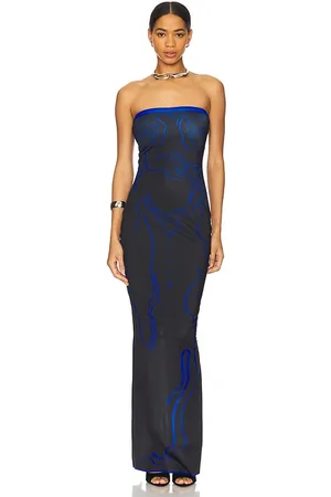 DI PETSA Venus Shell Long Body Dress in Black. - size M (also in S, XS)