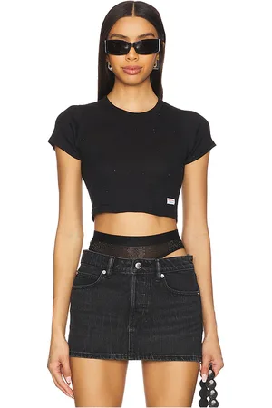 Alexander Wang Hotfix Cropped Short Sleeve Crewneck Tee in . - size L (also in M, S, XL, XS)