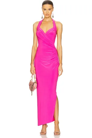 Norma Kamali X REVOLVE Halter Sweetheart Side Drape Gown in Pink. - size M (also in S, XS, XXS)