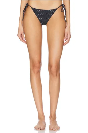 Mikoh Belona Tie Side Bottom in Black,White. - size L (also in M, XS)