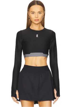 On Running Train Lg-sleeve Crop Top in . - size M (also in S, XS)