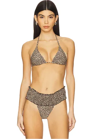 Frankies Bikinis Paradise Bikini Top in Brown. - size L (also in M, S, XS)